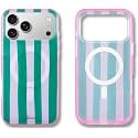 Sonix Case for iPhone 18 Pro Max, 17 Pro Max | Jelly Stripe Green/Pink