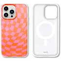 Sonix Phone Case for iPhone 13 Pro Max / 12 Pro Max | Compatible with MagSafe | 10ft Drop Tested | Checkmate Pink + Orange