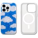 Sonix Protective Phone Case for iPhone 15 Pro Max | Compatible with MagSafe | 10ft Drop Tested | Glitter Clouds | Day Dream