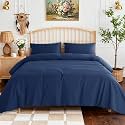 SONORO KATE 800 Series 100% Egyptian Cotton Queen Size Sheets,Sateen Weave