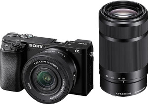 sony alpha 6100y mirrorless camera body with 16-50mm  55-210mm