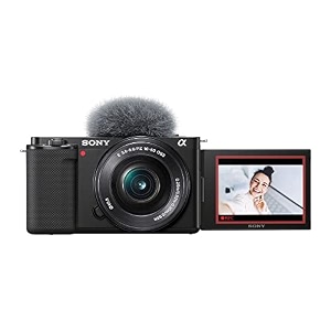 sony alpha zv-e10 - aps-c interchangeable lens mirrorless vlog camera kit - black
