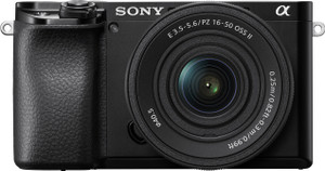 sony ilce6100kbq in5 mirrorless camera body with selp16502 power zoom