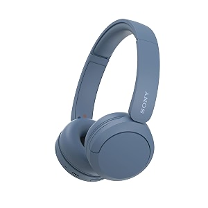 sony wh-ch520 wireless bluetooth headphones on ear with mic up to 50hrs battery quick charge dsee upscale multipoint connectivity voice assistant customized eq-blue model  yy2958