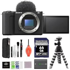 sony zv-e10 ii mirrorless camera black bundle with advanced accessories  zve10