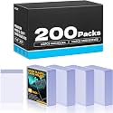 Sooez 100 Soft Card Sleeves&amp;100 Hard Plastic Card Holder Combo, 35PT, 3"x4"