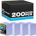 Sooez 200 Card Sleeve Hard Plastic Card Holder for Baseball Card 3"x4" 35PT