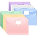 Sooez 24 Packs Plastic Envelopes Plastic File Folders, Document Organizer