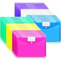 Sooez 36 Pack File Folders, Clear Poly Envelopes Plastic Folders A4 Pouch