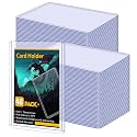 Sooez 48 Card Sleeves Hard Plastic Card Holder for Trading Card 3"x4", 35PT