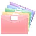 Sooez 5 Pack Plastic Envelopes Plastic File Folders, Document Organizer