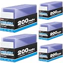 Sooez 500 Soft Card Sleeves &amp; 500 Hard Plastic Card Holder, 35PT, 3" x 4"