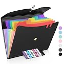 Sooez 7 Pocket Accordion File Organizer, Premium Expanding File Folder