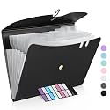 Sooez 7 Pocket Accordion File Organizer, Premium Expanding File Folder