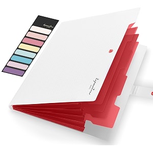 sooez accordion file organizer expanding file folder with label 5 pocket