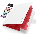Sooez Accordion File Organizer, Expanding File Folder with Label, 5 Pocket