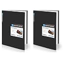 Sooez Art Portfolios 11"x17", Large Portfolio Folder with 30 Pockets &amp; Black Inner Sheets, Display 60 Pages, 11 x 17 Presentation Book (Pack of 2)