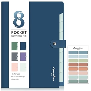 sooez elegant accordion file organizer 8 pocket expanding file folder