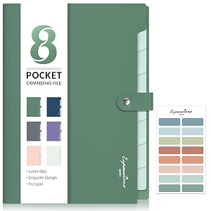 sooez elegant accordion file organizer 8 pocket expanding file folder