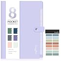 Sooez Elegant Accordion File Organizer, 8 Pocket Expanding File Folder