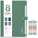 Sooez Elegant Accordion File Organizer, 8 Pocket Expanding File Folder