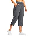 Soothfeel Women's Cargo Capris Pants with 6 Pockets Lightweight Quick Dry