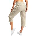 Soothfeel Women's Cargo Capris Pants with 6 Pockets Lightweight Quick Dry