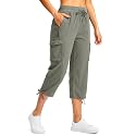 Soothfeel Women's Cargo Capris Pants with 6 Pockets Lightweight Quick Dry
