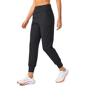 Soothfeel Womens Joggers with Zipper Pockets High