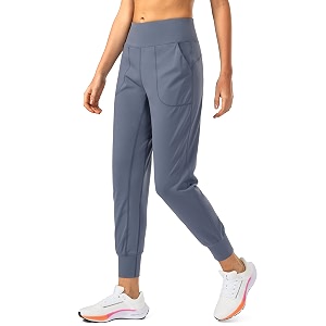 Soothfeel Womens Joggers with Zipper Pockets High