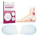 Soothing Massage Gel Heel Cups Inserts Achilles Tendonitis - Bukihome Soft Heel Cushions Pads for Plantar Fasciitis, Heel Pain Relief, Spurs, Shock Absorption Gel Pads Fit Most Shoes, Men Women (S)