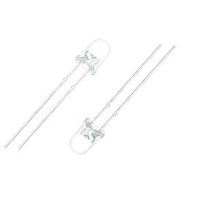 branded ultra bright cleartransparent led light emitting diode size 5mm pack of orange 20pcs