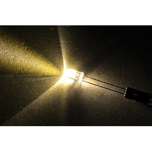 branded ultra bright cleartransparent led light emitting diode size 5mm pack of warm white 100pcs