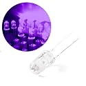 BRANDED Ultra Bright Clear/Transparent LED (Light Emitting Diode) Size 5mm Pack of (PURPLE, 50pcs)