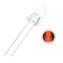 BRANDED Ultra Bright Clear/Transparent LED (Light Emitting Diode) Size 5mm Pack of (RED, 100)