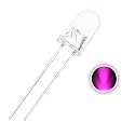 BRANDED Ultra Bright Clear/Transparent LED (Light Emitting Diode) Size 5mm Pack of (PINK, 100)