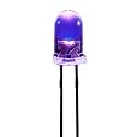 BRANDED Ultra Bright Clear/Transparent LED (Light Emitting Diode) Size 5mm Pack of (ULTRAVIOLET, 50pcs)