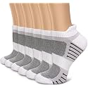 Sooverki Copper Compression Socks Women and Men 6 Pairs - Circulation Arch Support Plantar Fasciitis Running Ankle Socks