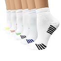 Sooverki Copper Compression Socks Women and Men 6 Pairs - Circulation Arch Support Plantar Fasciitis Running Ankle Socks