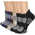 Sooverki Copper Compression Socks Women and Men 6 Pairs - Circulation Arch Support Plantar Fasciitis Running Ankle Socks