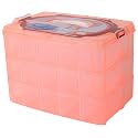 Sooyee 3-Tier Craft Storage Organizer with Dividers, Orange