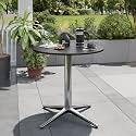 Sophia & William 30" Outdoor Metal Round Bistro Table w/Pedestal Base