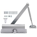 SOPHIA Commercial Door Closer Grade 2, Automatic Door Closer DK700, Hydraulic Auto for Home & Light Commercial Property (Size 3), ADA & UL, Silver Aluminum