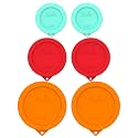SOPHICO Round Silicone Lids Replacement for Pyrex/Anchor Hocking Glass 6Pk