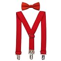 Sorella'z Boys Elastic Red Suspender with Bowtie: 2-6 Year Age