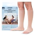 Sorgen Royale (Microfiber) Extra Soft Superior Fabric Medical Compression Stockings for Varicose Veins Class 2 Knee Length for men and women with free wearing glider (Medium)