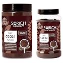 Sorich Organics Unsweetened Dark Cocoa Powder for Cake Sourced from Kerala Vegan &amp; Gluten-Free - Combo (400 gm Pack with a 225 Gm Jar) ¦