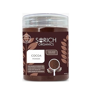 sorich organics all natural unsweetened cocoa powder 200g  rich cocoa for baking cakes brownies cookies desserts amp hot chocolate  no added sugar additives or preservatives  vegan amp gluten-free