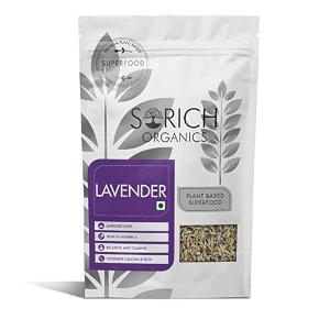 sorich organics lavender flower herbal tea 100 gm - helps in glowing skin  pure amp natural herbal tea  detox tea