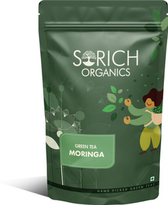 sorich organics moringa green tea loose leaves immunity booster high antioxidants improves mint green tea pouch 100 g